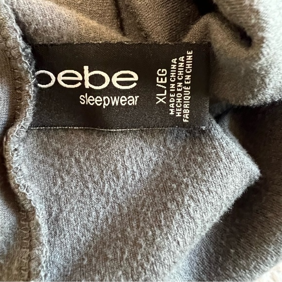 Bebe Monogram‎ Soft Plush Grey Mid Length Bathrobe - Picture 5 of 6